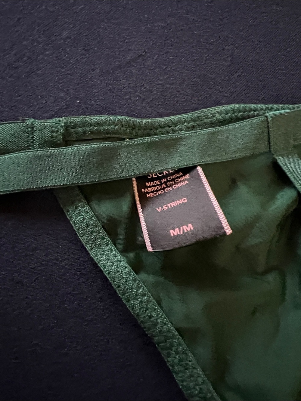 Victoria’s Secret Silky Dark Green v string Thong - Picture 3 of 3